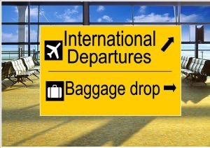 Aanwijzingsbord luchthaven